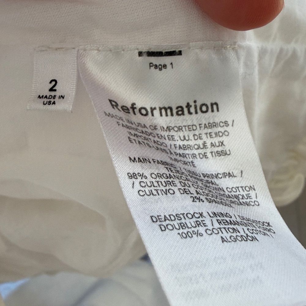 Reformation Enza White Tie-Shoulder Mini Dress - Picture 6 of 6